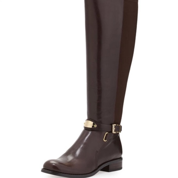 Michael Kors Shoes - Michael Kors Arley Brown Leather Riding Boots